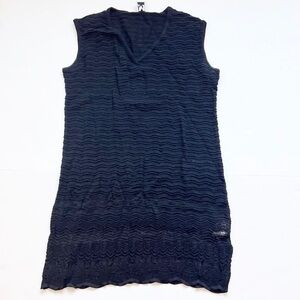 M Missoni Merino Wool Tunic Vest Top Overlay Black
